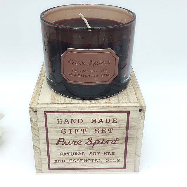 Handmade Luxury Custom Aroma Soy Wax Glass Candle Scented