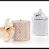 Luxury Wedding Natural Aroma Plant Soy Wax Crystal Yurt Glass Candle with Lid