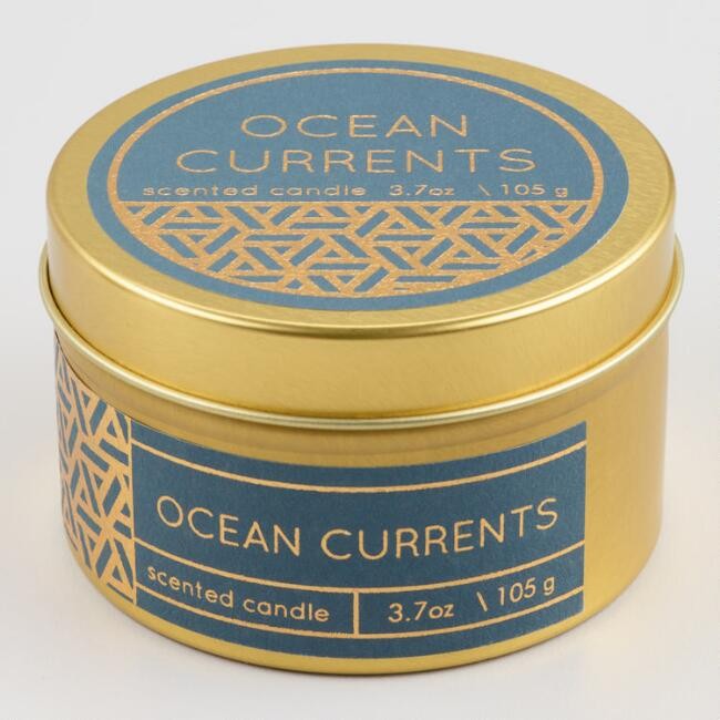 Private Label Luxury Scented Soy Wax Candle in Golden Tin Eco-Free Natural Soy