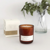Private Label Luxury Scented Soy Wax Candle in Box And Amber Jar