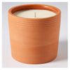 Red Pottery Engraved Logo Luxury Scented Soy Wax Candle with Craft Box Organic