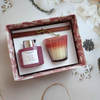 High End Design Glass Gift Set Candle &Diffuser 100ML+100G Reed Diffuser And Candle Set