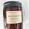 custom palo santo fragranced candles one cotton wick soy wax glass jar private label scented candles